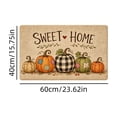 thumbnail image 2 of Ouuluon Soft Fall Pumpkin Maple Leaf Floor Mat, 16x24 inch Halloween Thanksgiving Decorative Rug for Bathroom Kitchen Porch Entryway, 2 of 7
