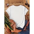 thumbnail image 2 of Heart Print Crew Neck T-Shirt, Casual Short Sleeve Top For Spring & Summer, Women's Clothing, 2 of 5