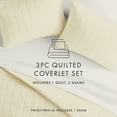thumbnail image 2 of Noble Linens Yellow Square Pattern Quilted Coverlet Set, Twin / Twin XL, 2 of 9
