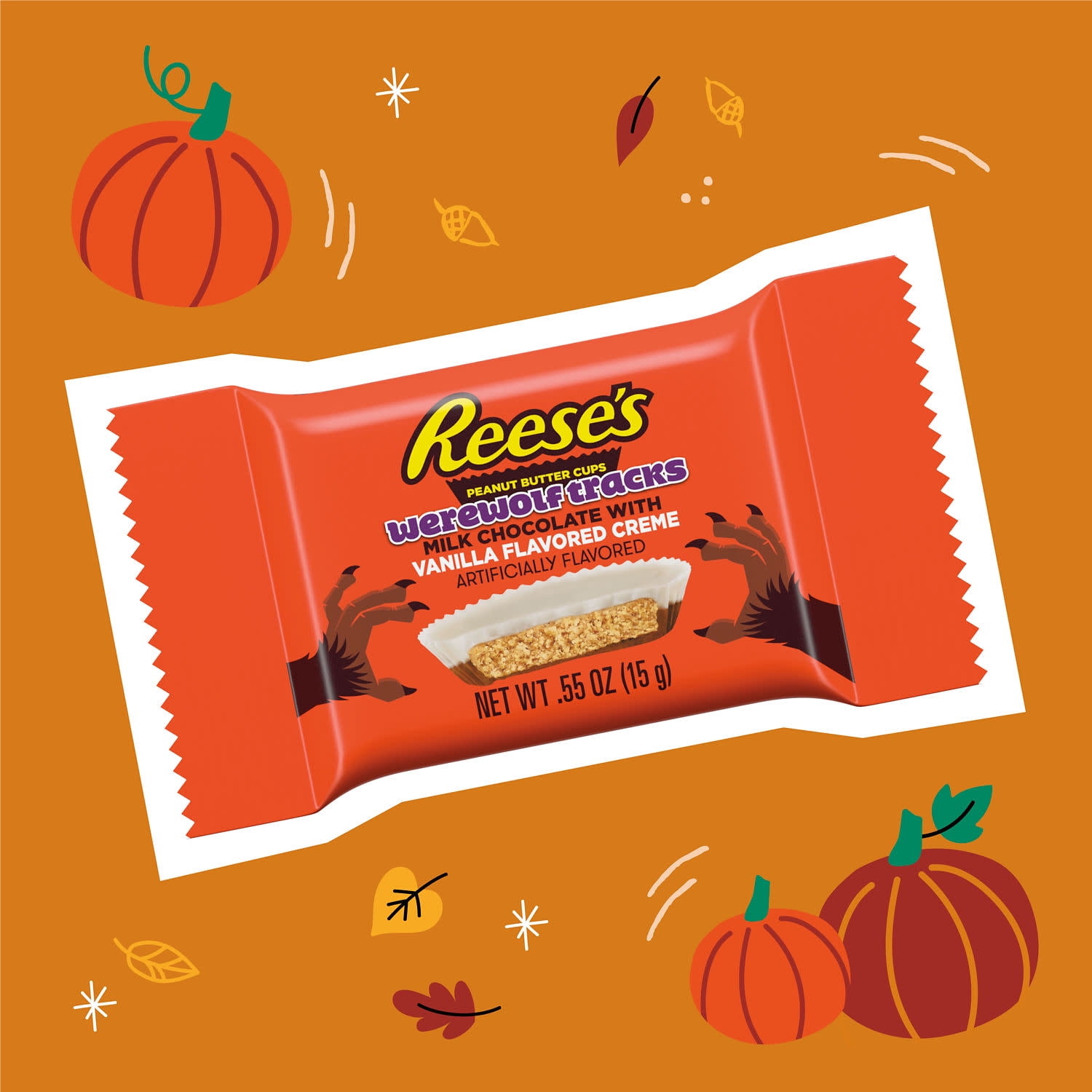 Reese's Assorted Flavored Snack Size Peanut Butter Cups Halloween Candy, Bulk Bag 35.75 oz, 65 Pieces