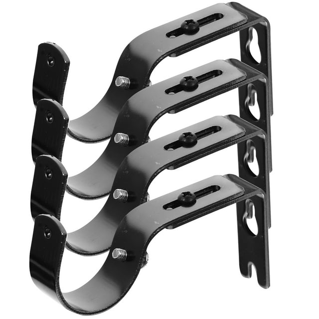 4pcs Curtain Rod Brackets Adjustable Curtain Brackets Valance Support