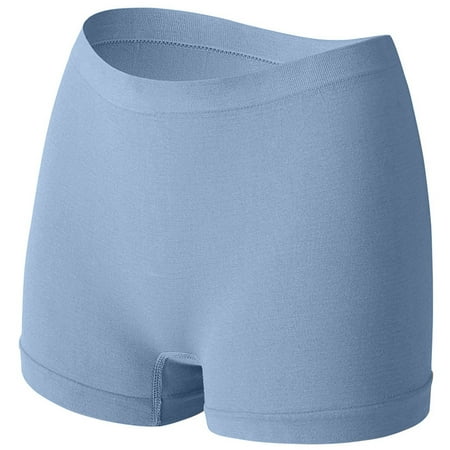 Zkozptok Women s Plus Size Classic Bottom Shorts Stretchy Slim Soft Yoga Athletic Underwear Pants