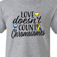 thumbnail image 4 of Inktastic Love Doesnt Count Chromosomes with Yellow and Blue Ribbon Youth T-Shirt, 4 of 5