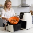 thumbnail image 5 of Air Fryer Silicone Liners 2026 Upgraded Air Fryer Silicone Reusable Food Grade Silicone Oven Reusable Baking Tray Oven Air Fryer Tray for Oven Stainless Steel Air Fryer Tray Replacement Square Air, 5 of 5