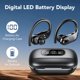 thumbnail image 3 of Auriculares Bluetooth Auriculares inalámbricos 80 horas de reproducción con estuche de carga LED Auriculares deportivos con gancho para la oreja Graves profundos IPX7 Auriculares supraaurales impermea, 3 of 5