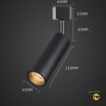 thumbnail image 4 of FSLiving J-type Accent Track Light 7W COB LED Stepless Dimming Adjustment Remote Control Spotlight Color Changing Extra Light Rotating Decorative for Loft Wall Art Exhibition,Black - 1 Pack, 4 of 6
