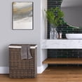 thumbnail image 4 of Seville Classics Handwoven Lidded Removable Washable Canvas Liner Portable Laundry Hamper Bin, Mocha Brown, 4 of 11