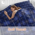 thumbnail image 4 of Brown plaid Duvet Cover Set Queen Size, 4 Piece Soft Microfiber Bedding Set with 1 Duvet Cover, 1 Flat Sheet, 2 Pillowcases, 4 of 9