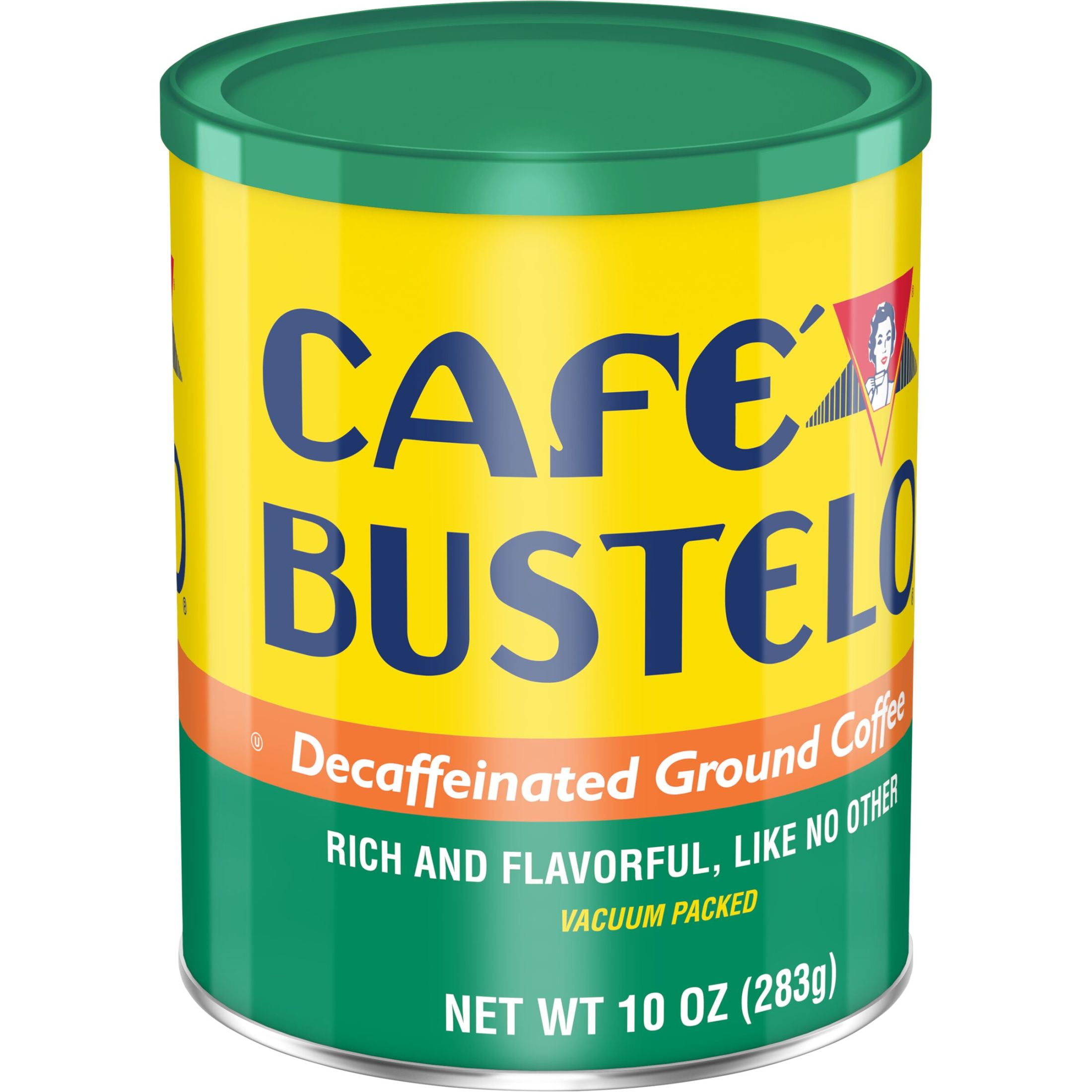 (12 pack) Cafe Bustelo, Decaffeinated Medium Dark Roast Ground Coffee, 10 oz Can