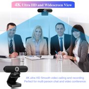 ZIQIAN 4K/8MP HD Webcam - Desk Top Camera/Gaming PC Camera/Pro Streaming Web Camera/ Xbox Camera/Webcam with Microphone with Privacy Cover and Tripod-Black