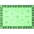 thumbnail image 1 of Ahgly Company Indoor Rectangle Abstract Emerald Green Modern Area Rugs, 2' x 5', 1 of 4