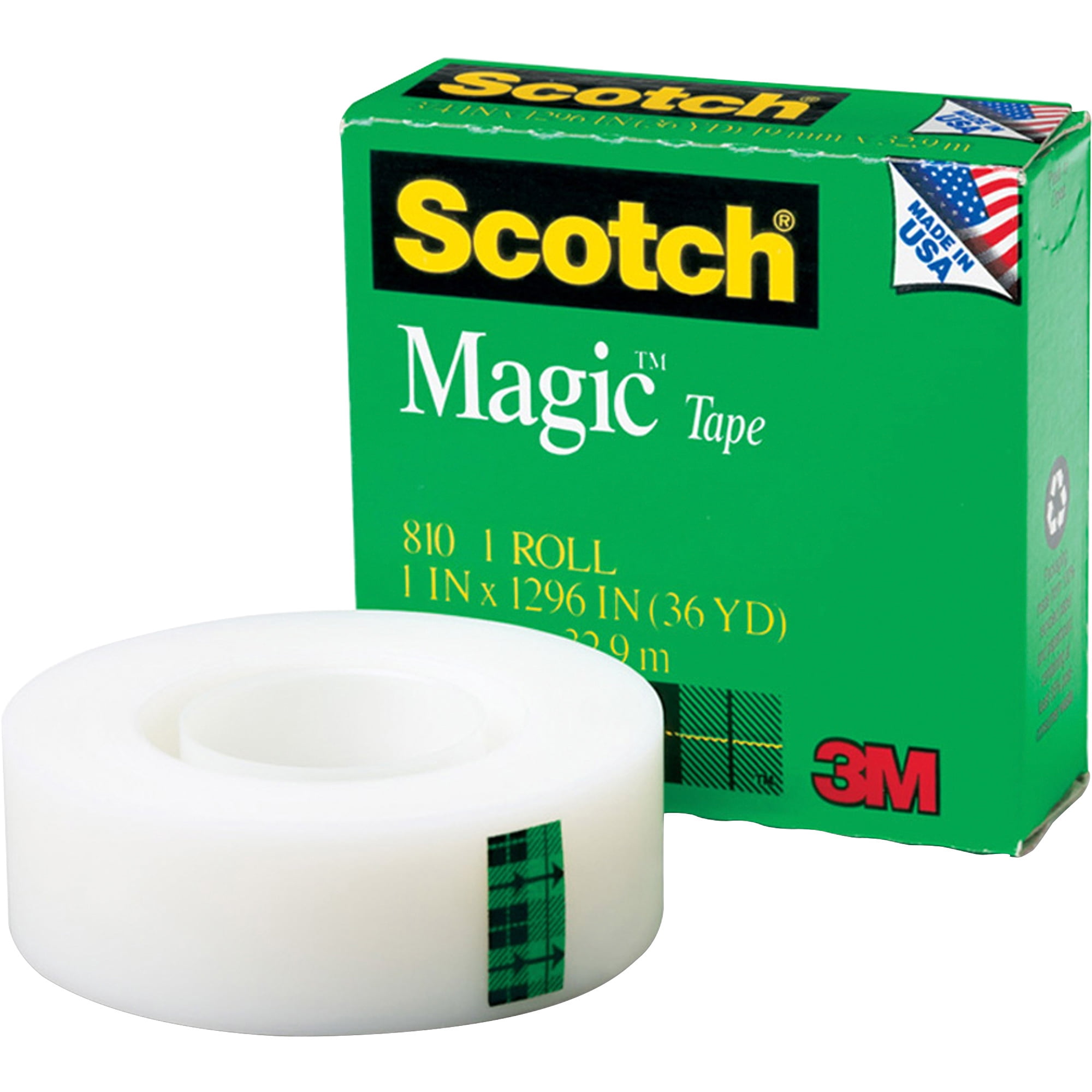 Scotch Magic Tape - 36 yd Length x 1" Width - 1" Core - 6 / Pack - Clear