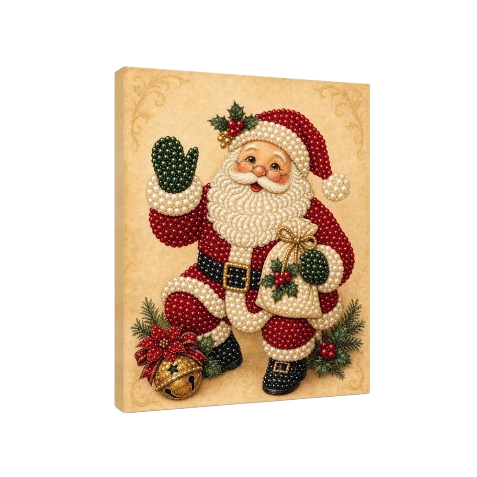 Christmas Rhinestone Painting Diamond Kit DIY Art Craft Set for Home Wall Hanging Decoration Holiday Seasonal Display