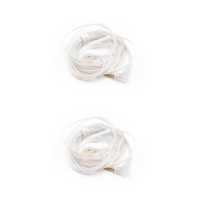 Bearachild Cable para auriculares con cable, portátil, electrochapado, HiFi, 3,5mm, repuesto anticorrosivo modificado, accesorios para Cable de con micrófono 2Conjunto