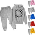 thumbnail image 3 of Odeerbi Teen Boys Girls Winter Outfits Halloween Ghost Sweatsuits Fashion Children Casual Tracksuit Long Sleeve Halloween Print Hoodies Sweatpants Set Gray, 3 of 3