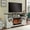 Jasmine white, variant on Innoflame 60'' Fireplace TV Stand, Farmhouse Entertainment Center w/ 26" Electric Fireplace, Door Sensor, Sliding Barn Door, Jasmine white