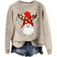thumbnail image 1 of WEAIXIMIUNG Robe Chandail en Molleton Femme Midi Mode Automne/hiver Chandail Extérieur Col Rond Imprimé de Noël Tricot Grossier Chandail à Capuche, 1 of 5