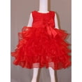 thumbnail image 3 of Vestido de princesa con flores para niña, vestido de bebé con lazo y cuentas, vestido de novia para niña de las flores, minifalda, 3 of 6