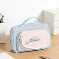 thumbnail image 1 of Sokhug Cute Color-Block Candy Pencil Case - Handheld Canvas Pen Bag with Storage, for Office, 8.3x5.1x3.1 Inch, Style A, 1 of 8