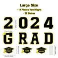 11 PCS 2024 Graduation Yard Signs with Stakes Decorations, Congrats for