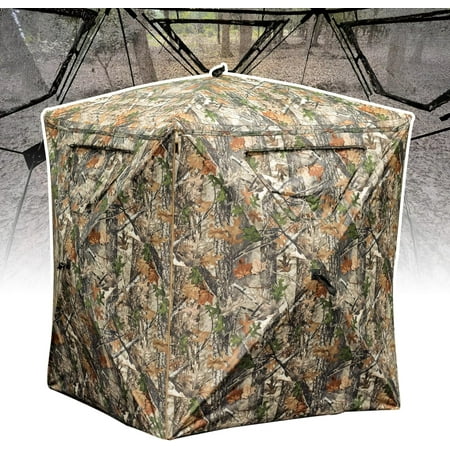 Hunting Blind Ground Blinds for Deer Hunting 2-3 Person 270 Degree See Through Pop Up Blind for Deer and Turkey Hunting