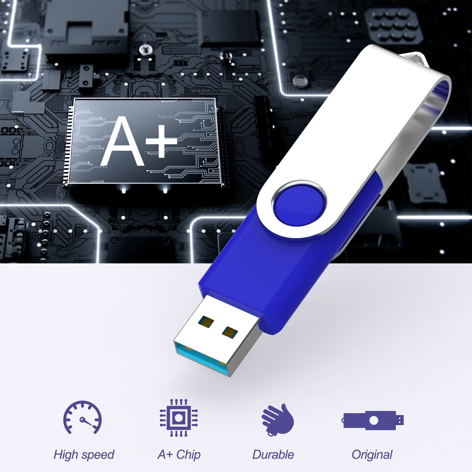 16GB Flash Drive Thumb Drive TOPESEL USB Drive Pen Drive for Storing Photo/Video/Music/File