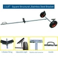 thumbnail image 2 of Stainless Steel Boat Launching Wheels Hand Dolly for Small Inflatable Boat Trailer, 2 of 3
