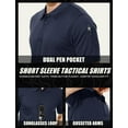 thumbnail image 5 of Men's Polo Shirt Quick Dry Performance Short Sleeve Tactical Shirts Pique Jersey Golf Shirt, 5 of 14