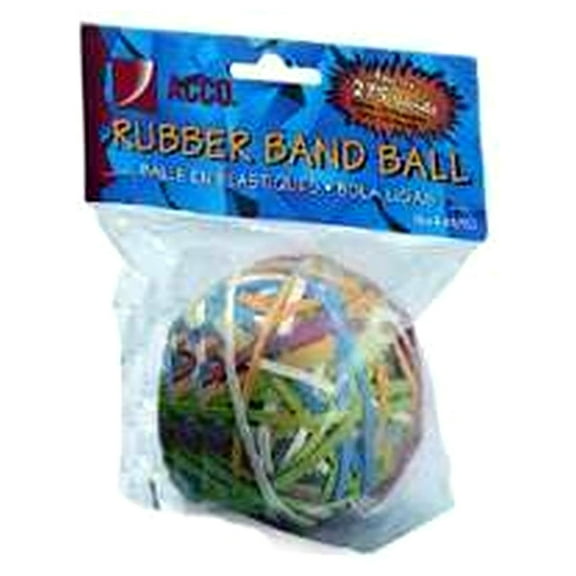 ACCO锟斤拷 Rubber Band Ball, 275 Bands Per Ball, Assorted Colors, 1/Box with Peggable Header