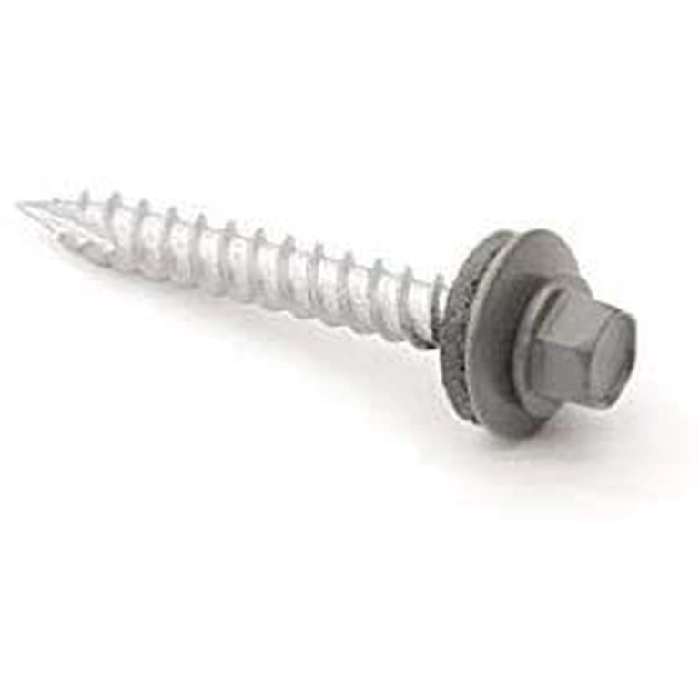 500-Pack #14 X 2" White Metal Roofing Screws – Hex Head With EPDM Washer For Corrugated Roofing