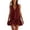 Red, variant on fheaev Women's Mini Sundress Summer Stylish Casual Sleeveless V Neck Linen for Everyday Beige XL