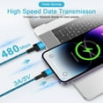 thumbnail image 4 of Compatible for iPhone Charger, HOOTEK Dual Port Charger Block Phone Charger with 2Pack 10FT Lightn-ing Cable Cord Charging Cord USB Wall Charger Adapter Cube Compatible for iPhone14/13/12/11, Blue, 4 of 10