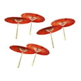 thumbnail image 3 of TJ Global PACK OF 6 Japanese Chinese Kids Size 22" Umbrella Parasol For Wedding Parties, Photography, Costumes, Cosplay, Decoration And Other Events - 6 Umbrellas (Red), 3 of 3