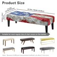 thumbnail image 7 of Whosucclay American Flag Print Stretch Dining Bench Cover, 4th of July Water Resistant Bench Slipcover, Removable Bench Protector, Rectangle Bench Covers for Bedroom, Hotel, Party, 7 of 7