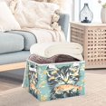 thumbnail image 5 of WOBOGO Cute Three Flowered Cat Large Collapsible Storage Box Flip Lid Fabric Decorative Organizer Container Basket with Handles 16.5×12.6×11.8in, 5 of 7