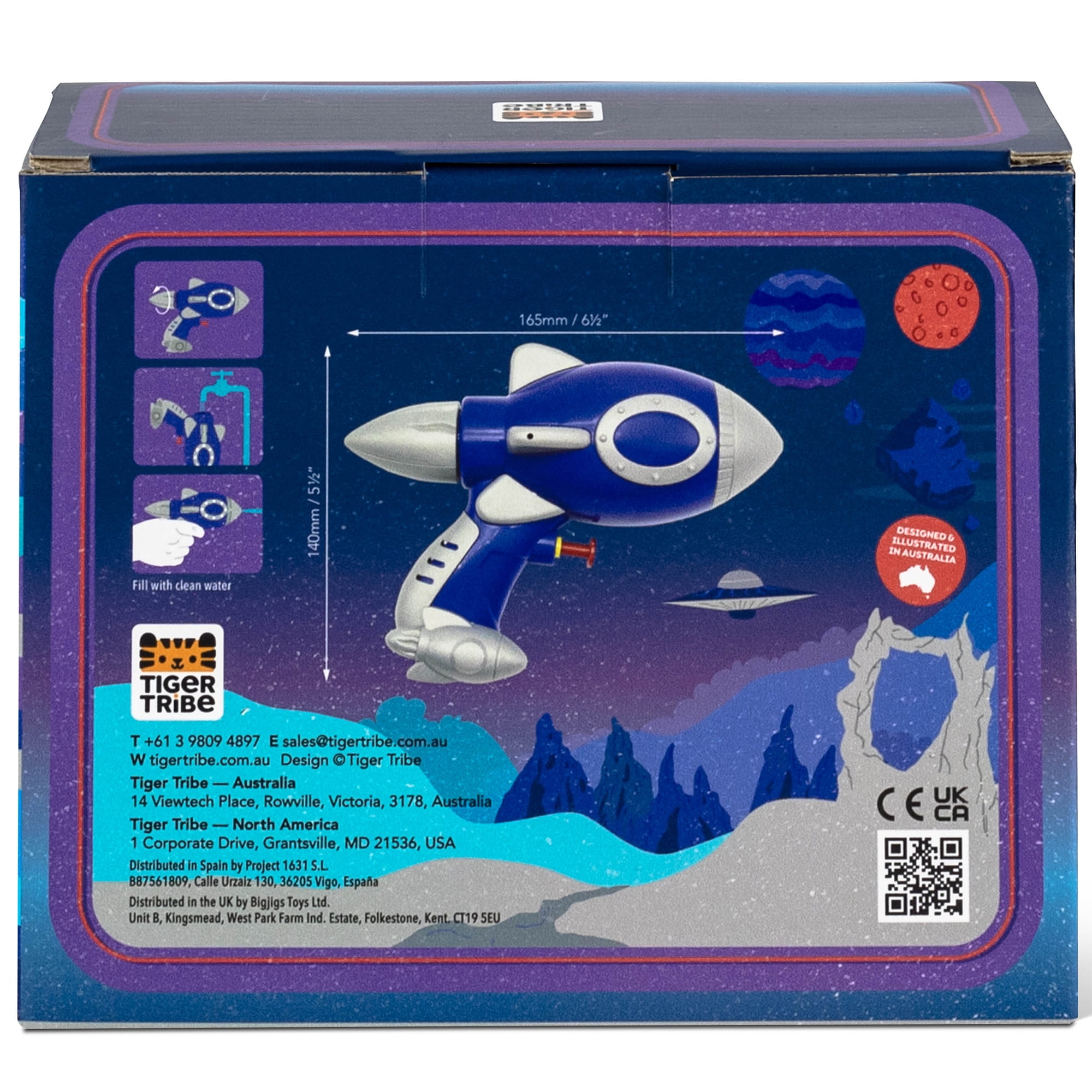 Tiger Tribe Galaxy Water Blaster - Space-Themed Toy with Long Range & Easy Grip, Perfect for Outdoor Water Play & Kids Adventure Aged 4+