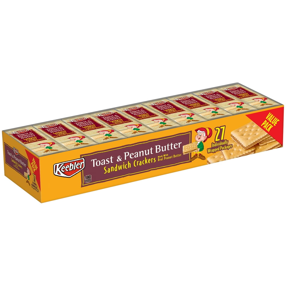 Keebler Toast & Peanut Butter Sandwich Crackers 37.26 oz. Tray