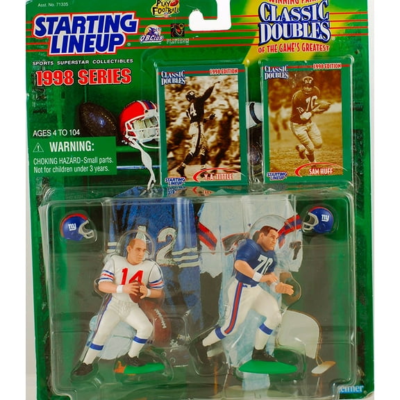 Starting Lineup Y.A. Tittle and Sam Huff NFL Classic Doubles Figures