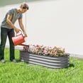 thumbnail image 3 of Outsunny Galvanized Raised Garden Bed Planter Box, 4.9 x 2 x 1ft, Silver, 3 of 10