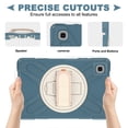 thumbnail image 4 of For Samsung Galaxy Tab A7 Lite Case 8.7 inch SM-T220/T225/T227, 360 Hand Strap, Shoulder Strap, Kickstand, Rugged Drop Protection, Cornflower Blue, 4 of 7