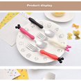thumbnail image 3 of Children's Tableware Set Cute Cartoon Stainless Steel Mickey Minnie Fork Spoon Tableware Set Soft Silicone Handle Children's Tableware, 3 of 5