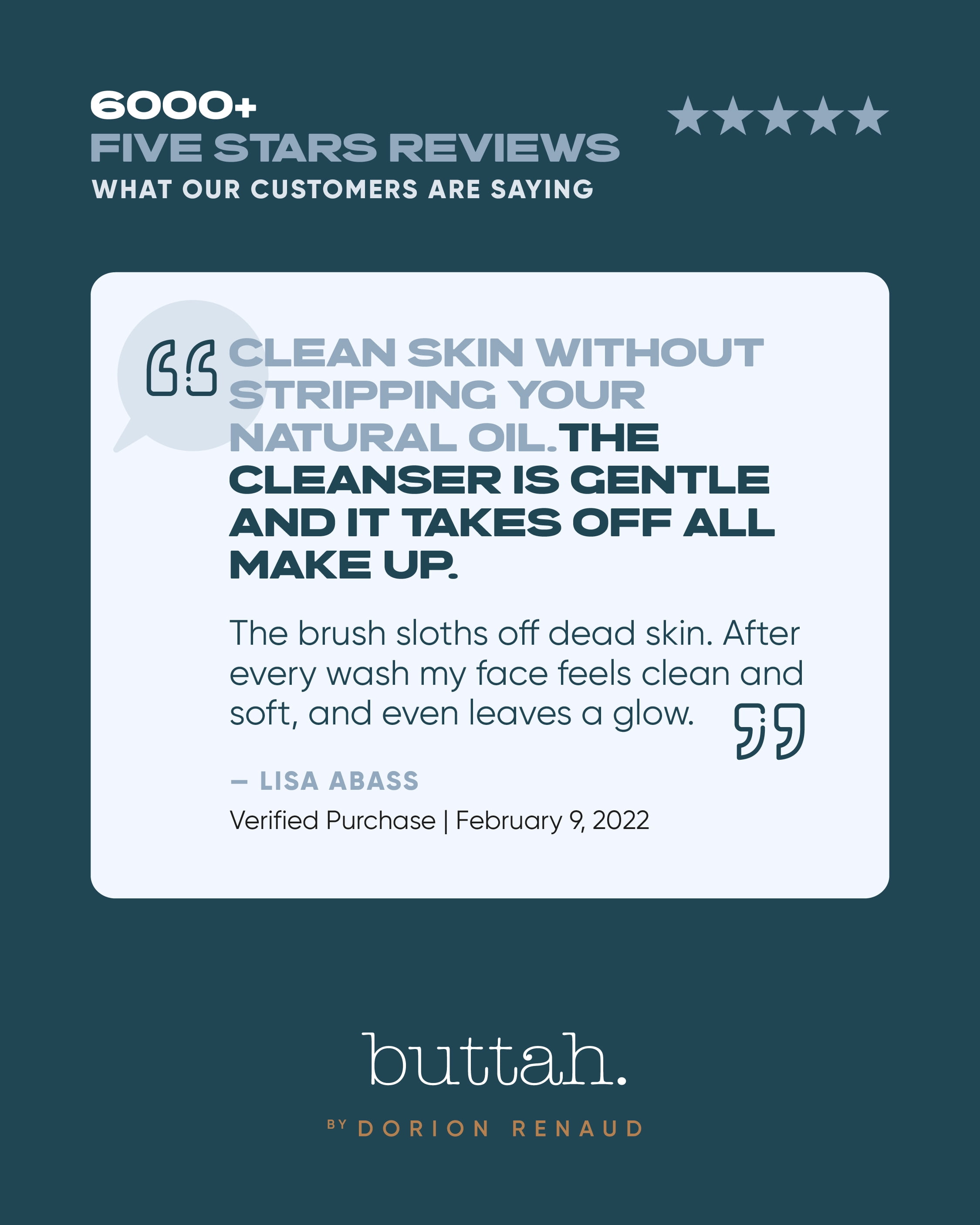 Buttah Skin by Dorion Cleanse + Vibe Brush Kit | Vibe Cleansing Face Brush | Buttah Facial Cleanser 3.4oz | 2-Speed Sonic Pulsating - Gentle Exfoliation - Water Resistant