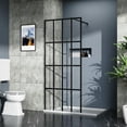 thumbnail image 3 of Kadyn Shower Glass Door, Shower Doors,34" X 72" Shower Door Walk-in Black Finish, 3 of 8