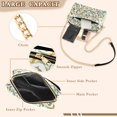 thumbnail image 3 of FORMRS Women Crossbody Purse with Chain Strap Vegan Leather Shoulder Handbag, Autumn Greenery, 3 of 7