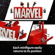 LEGO Marvel: MARVEL Logo & Minifigures Building Toy - Marvel Collectible Set for Kids, Boys and Girls, Ages 12+ Model Kit with 5 Minifigures - Gift Idea for Birthday - 76313