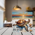 thumbnail image 4 of Turtle Trust The Journey Wooden Box Sign Turtle Gifts For Best Friends Funny Bedroom Decor Desk Decor for Room Unique Desk Accessories Wood Block Signs For Shelf Desk Decoration 5x5 in, 4 of 6