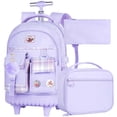 thumbnail image 1 of Mochila con ruedas gxtvo, 3 unidades, para niñas, mujeres y adultos, color morado, 1 of 7