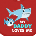 thumbnail image 4 of Inktastic My Daddy Loves Me with Cute Sharks Boys or Girls Baby Bib, 4 of 4