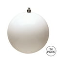 thumbnail image 3 of Vickerman 2.4" White Shiny UV Treated Ball Ornament with Drilled and Wired Cap, 24 per Bag, 3 of 5