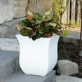 thumbnail image 4 of Mayne Valencia 16" x 16" x 18" Square White Plastic Planter, 4 of 8